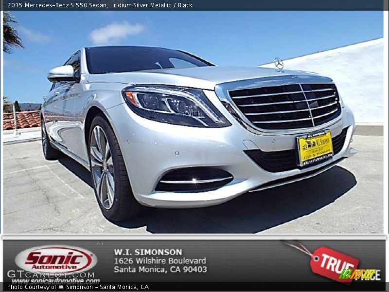 Iridium Silver Metallic / Black 2015 Mercedes-Benz S 550 Sedan