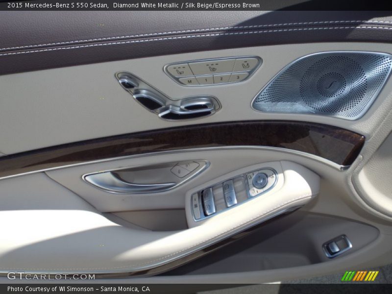 Diamond White Metallic / Silk Beige/Espresso Brown 2015 Mercedes-Benz S 550 Sedan