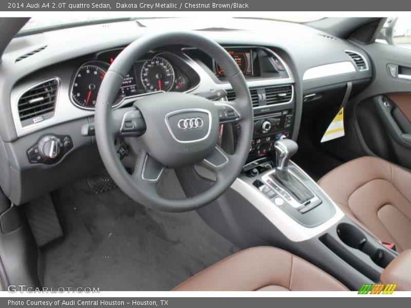 Dakota Grey Metallic / Chestnut Brown/Black 2014 Audi A4 2.0T quattro Sedan