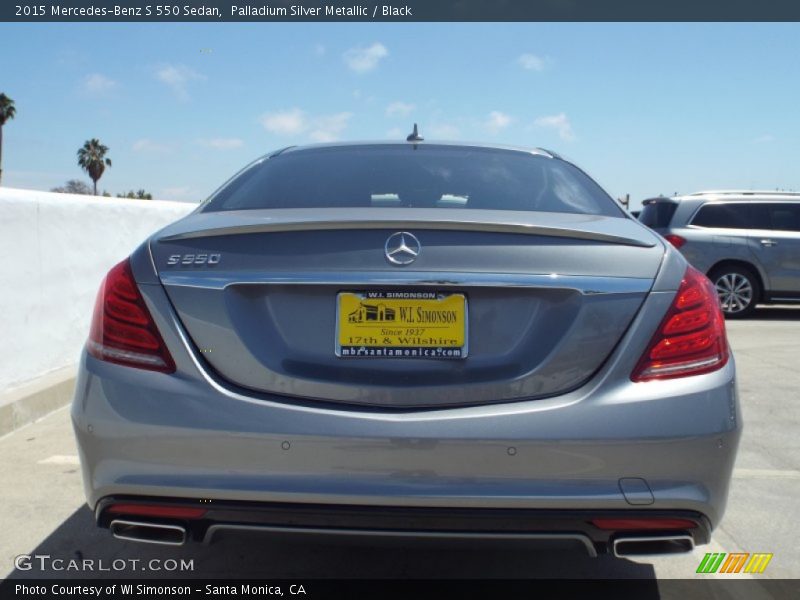 Palladium Silver Metallic / Black 2015 Mercedes-Benz S 550 Sedan