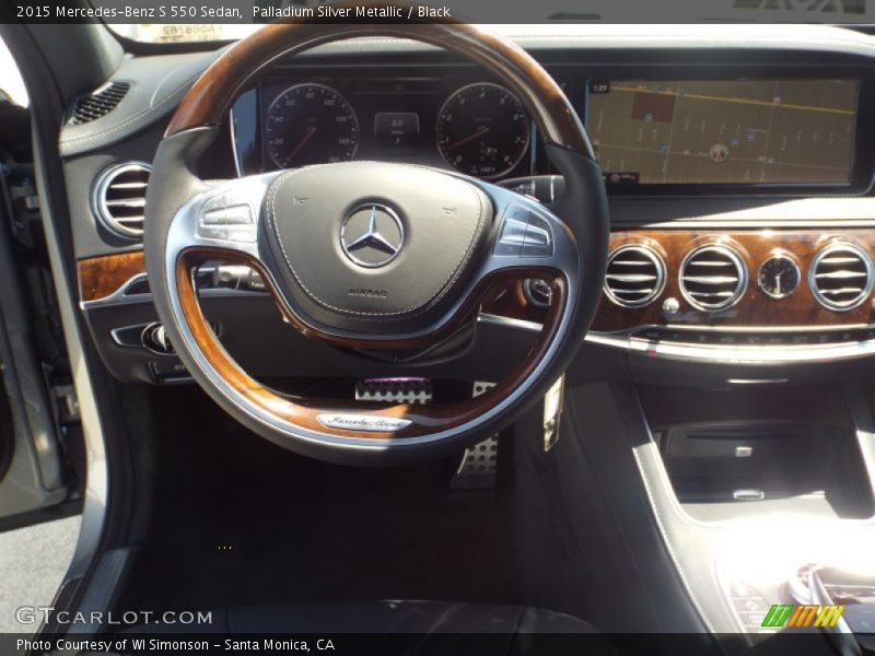 Palladium Silver Metallic / Black 2015 Mercedes-Benz S 550 Sedan