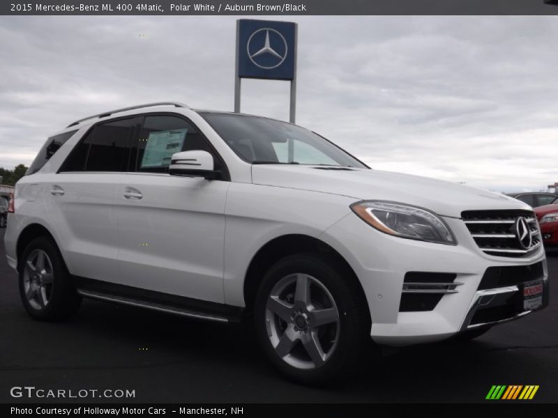 Polar White / Auburn Brown/Black 2015 Mercedes-Benz ML 400 4Matic