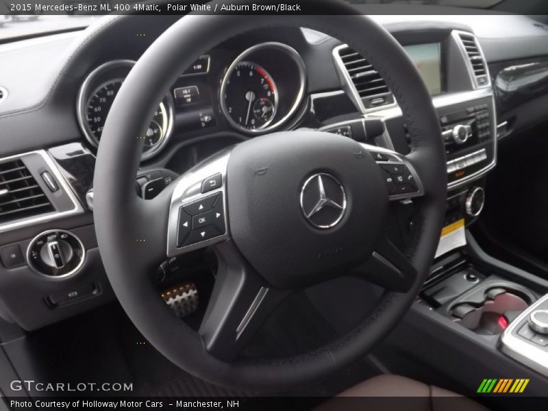 Polar White / Auburn Brown/Black 2015 Mercedes-Benz ML 400 4Matic