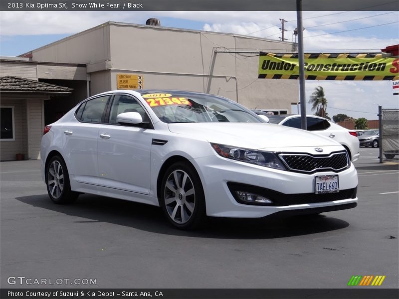 Snow White Pearl / Black 2013 Kia Optima SX