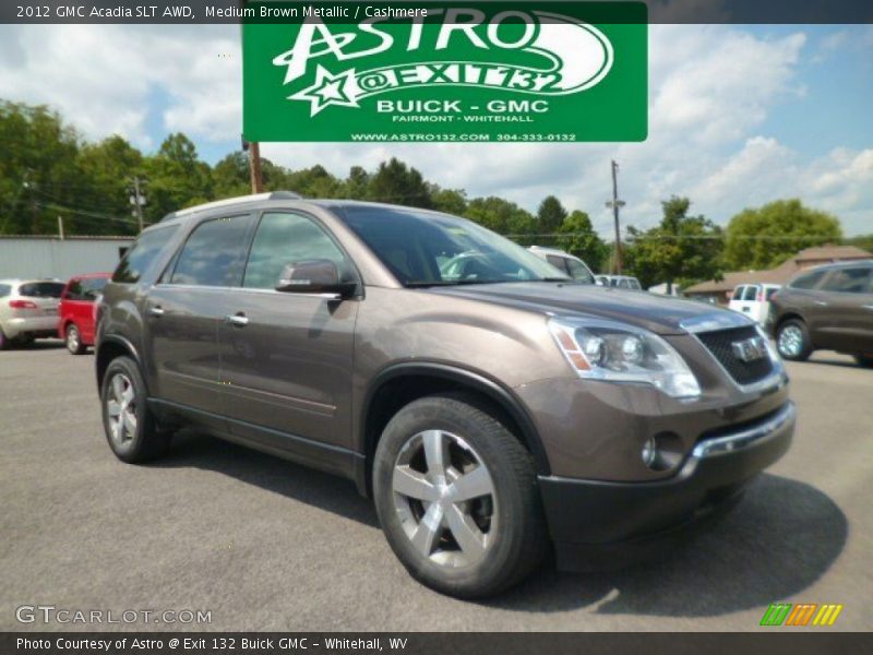 Medium Brown Metallic / Cashmere 2012 GMC Acadia SLT AWD