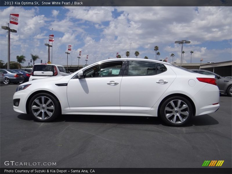 Snow White Pearl / Black 2013 Kia Optima SX