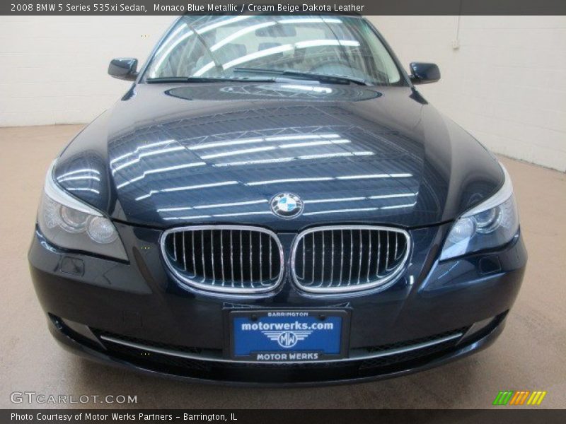 Monaco Blue Metallic / Cream Beige Dakota Leather 2008 BMW 5 Series 535xi Sedan
