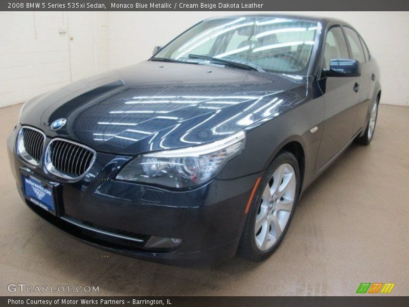 Monaco Blue Metallic / Cream Beige Dakota Leather 2008 BMW 5 Series 535xi Sedan