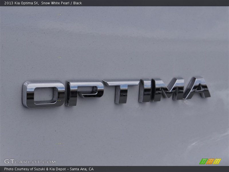 Snow White Pearl / Black 2013 Kia Optima SX