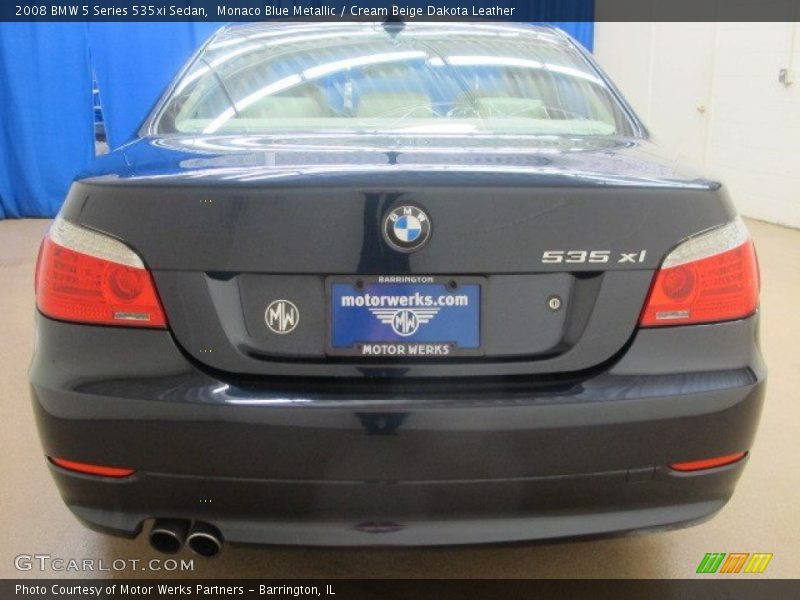 Monaco Blue Metallic / Cream Beige Dakota Leather 2008 BMW 5 Series 535xi Sedan