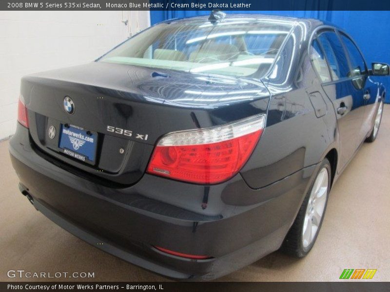 Monaco Blue Metallic / Cream Beige Dakota Leather 2008 BMW 5 Series 535xi Sedan