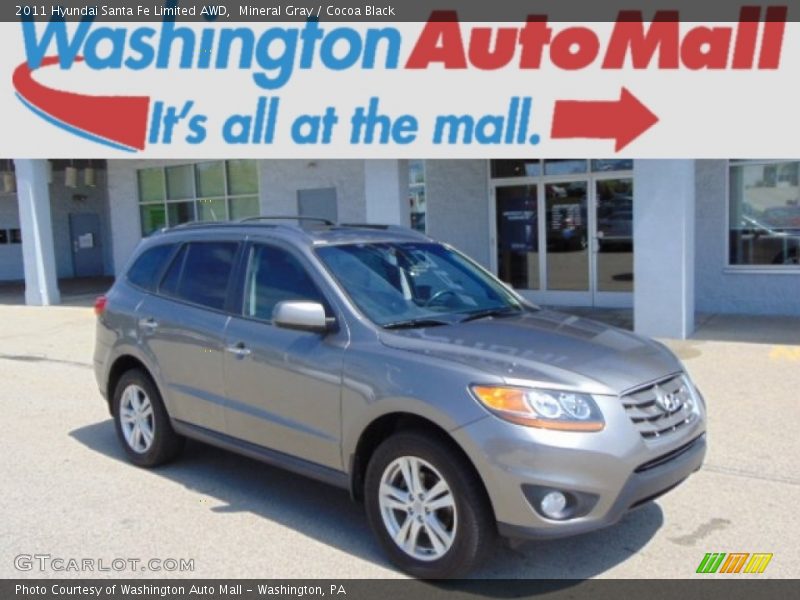 Mineral Gray / Cocoa Black 2011 Hyundai Santa Fe Limited AWD
