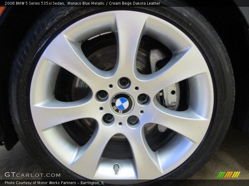 Monaco Blue Metallic / Cream Beige Dakota Leather 2008 BMW 5 Series 535xi Sedan