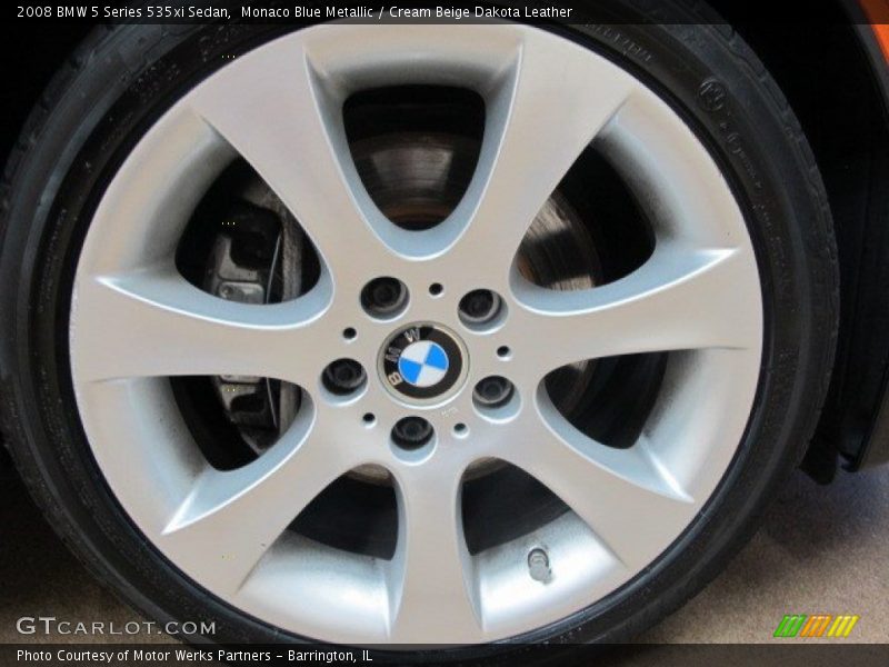 Monaco Blue Metallic / Cream Beige Dakota Leather 2008 BMW 5 Series 535xi Sedan