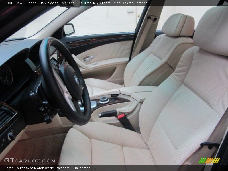 Monaco Blue Metallic / Cream Beige Dakota Leather 2008 BMW 5 Series 535xi Sedan