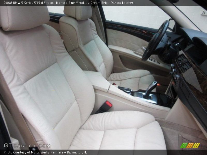 Monaco Blue Metallic / Cream Beige Dakota Leather 2008 BMW 5 Series 535xi Sedan