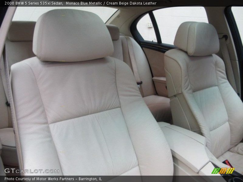 Monaco Blue Metallic / Cream Beige Dakota Leather 2008 BMW 5 Series 535xi Sedan