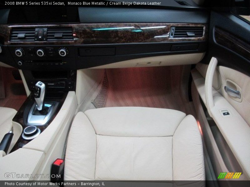 Monaco Blue Metallic / Cream Beige Dakota Leather 2008 BMW 5 Series 535xi Sedan