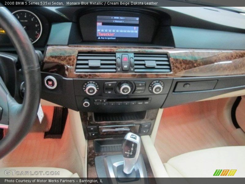 Monaco Blue Metallic / Cream Beige Dakota Leather 2008 BMW 5 Series 535xi Sedan