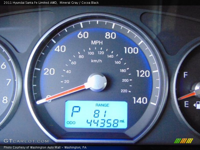Mineral Gray / Cocoa Black 2011 Hyundai Santa Fe Limited AWD