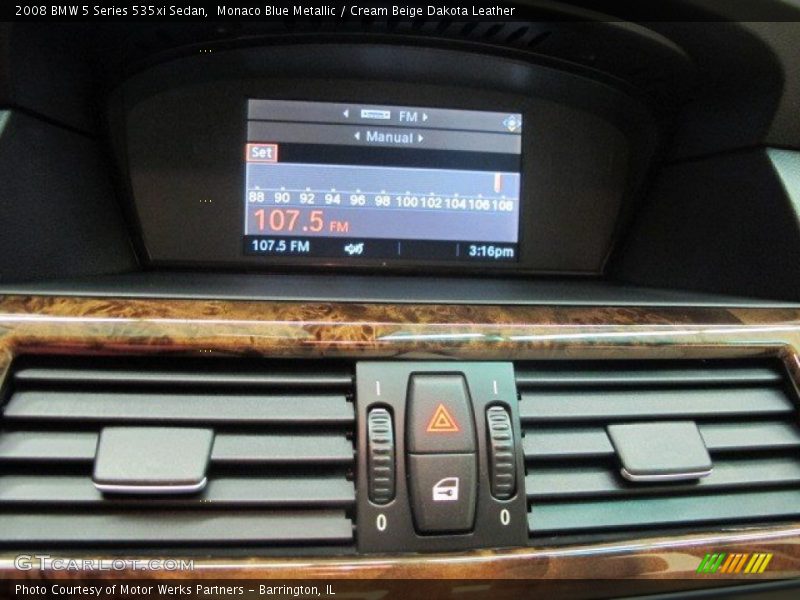 Monaco Blue Metallic / Cream Beige Dakota Leather 2008 BMW 5 Series 535xi Sedan