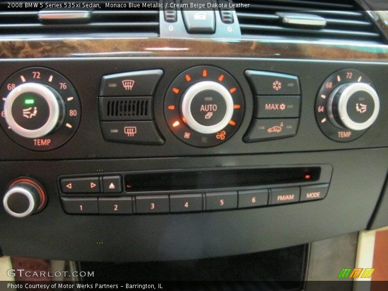 Monaco Blue Metallic / Cream Beige Dakota Leather 2008 BMW 5 Series 535xi Sedan