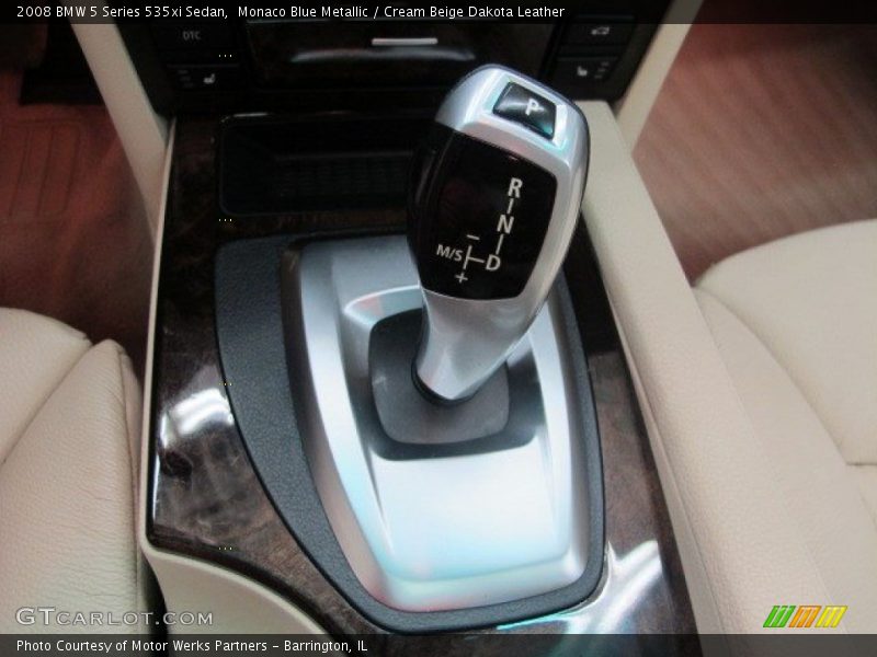 Monaco Blue Metallic / Cream Beige Dakota Leather 2008 BMW 5 Series 535xi Sedan