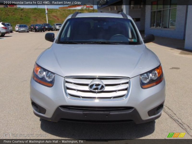 Radiant Silver / Gray 2010 Hyundai Santa Fe GLS 4WD