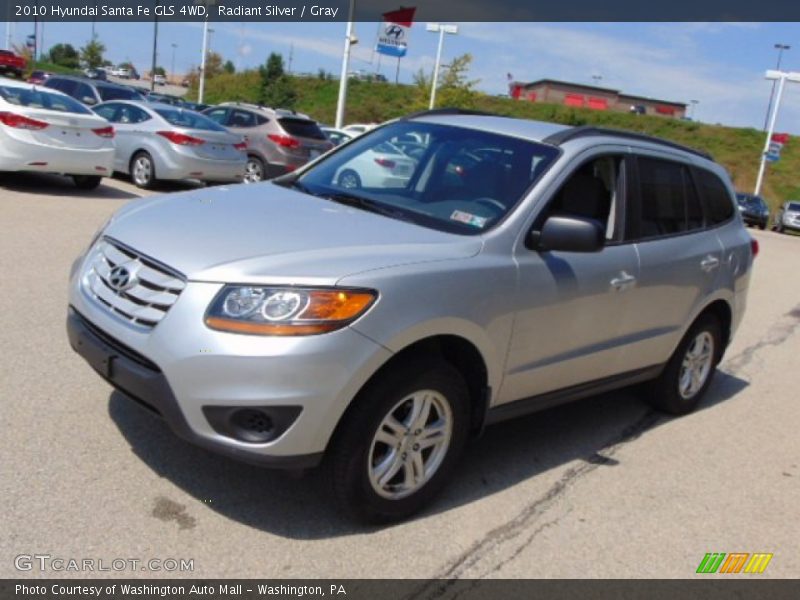 Radiant Silver / Gray 2010 Hyundai Santa Fe GLS 4WD