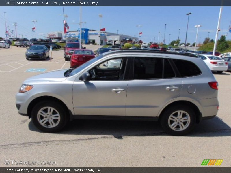 Radiant Silver / Gray 2010 Hyundai Santa Fe GLS 4WD