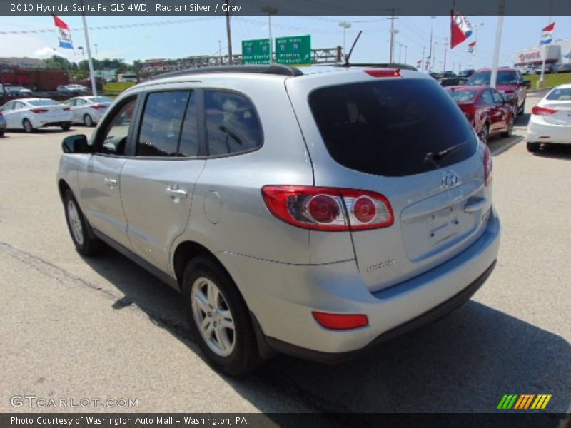 Radiant Silver / Gray 2010 Hyundai Santa Fe GLS 4WD