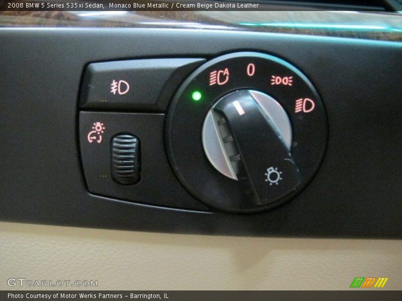 Monaco Blue Metallic / Cream Beige Dakota Leather 2008 BMW 5 Series 535xi Sedan