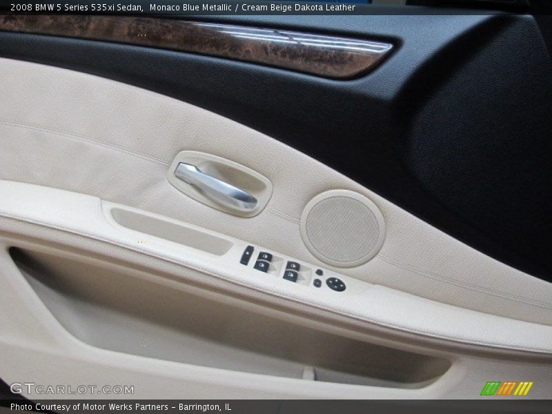 Monaco Blue Metallic / Cream Beige Dakota Leather 2008 BMW 5 Series 535xi Sedan