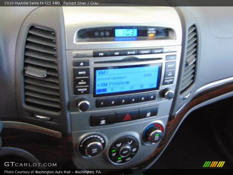 Radiant Silver / Gray 2010 Hyundai Santa Fe GLS 4WD