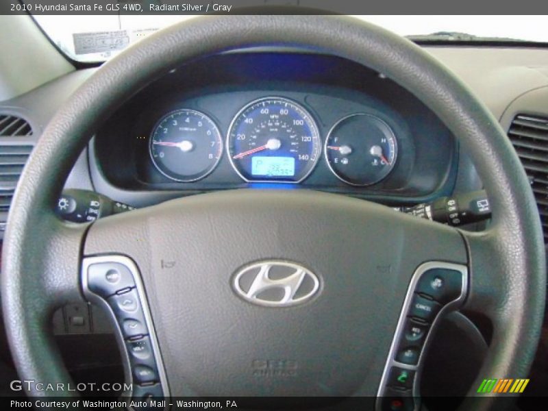 Radiant Silver / Gray 2010 Hyundai Santa Fe GLS 4WD