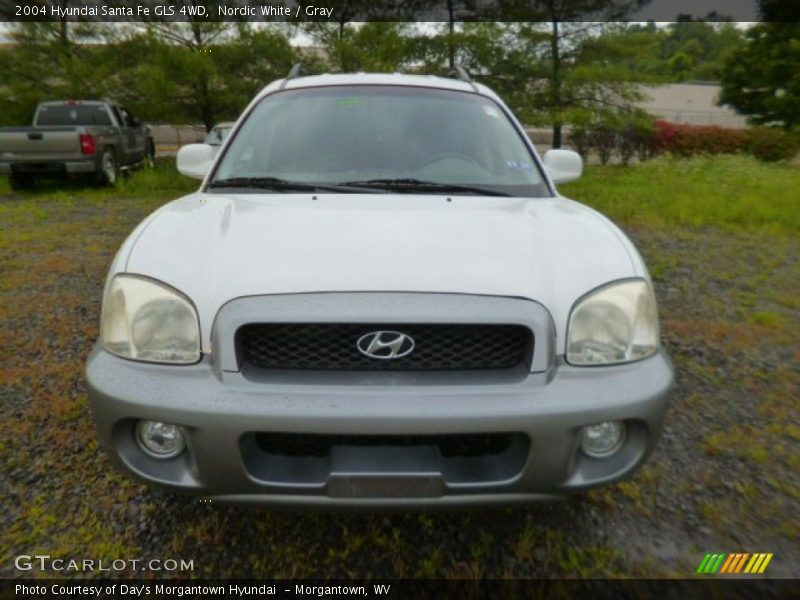 Nordic White / Gray 2004 Hyundai Santa Fe GLS 4WD