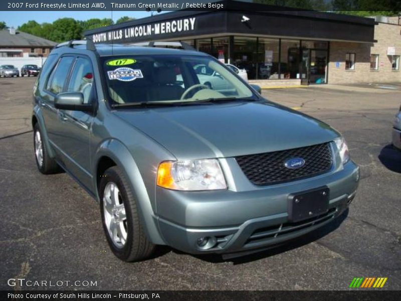 Titanium Green Metallic / Pebble Beige 2007 Ford Freestyle Limited AWD