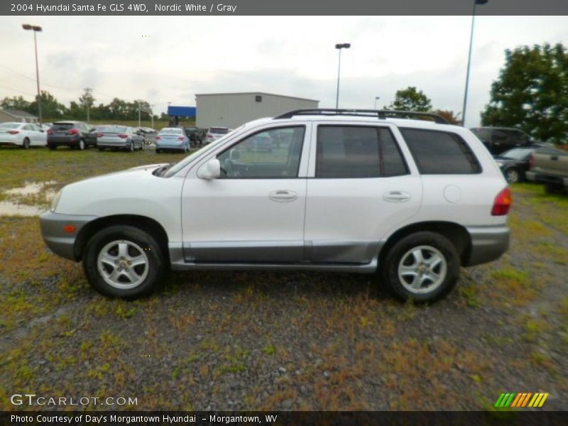 Nordic White / Gray 2004 Hyundai Santa Fe GLS 4WD