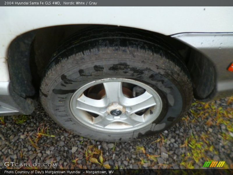 Nordic White / Gray 2004 Hyundai Santa Fe GLS 4WD