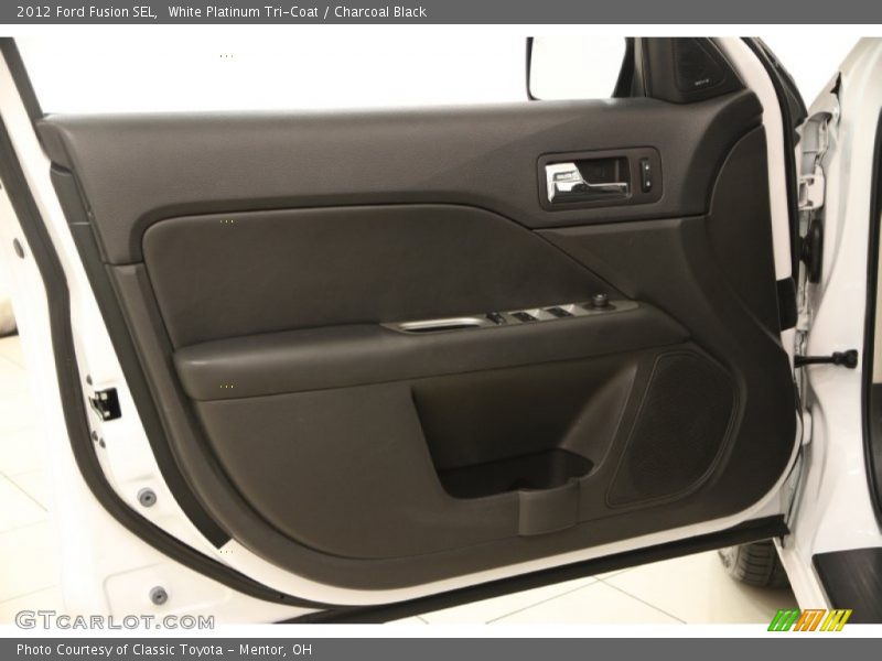 White Platinum Tri-Coat / Charcoal Black 2012 Ford Fusion SEL