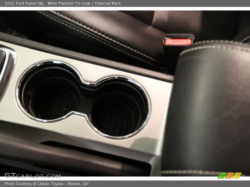 White Platinum Tri-Coat / Charcoal Black 2012 Ford Fusion SEL