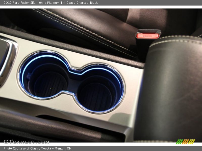 White Platinum Tri-Coat / Charcoal Black 2012 Ford Fusion SEL