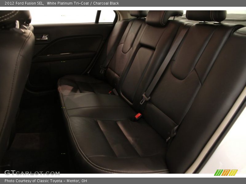 White Platinum Tri-Coat / Charcoal Black 2012 Ford Fusion SEL