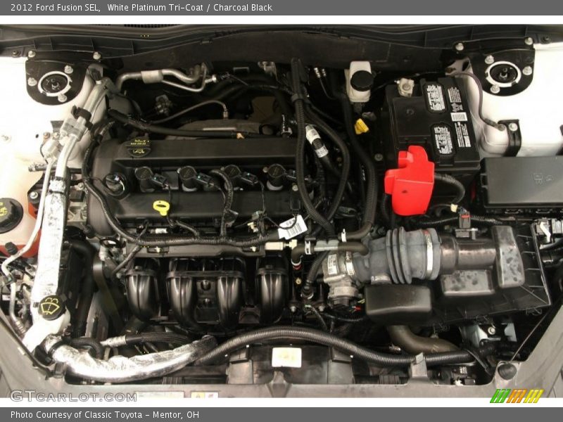White Platinum Tri-Coat / Charcoal Black 2012 Ford Fusion SEL