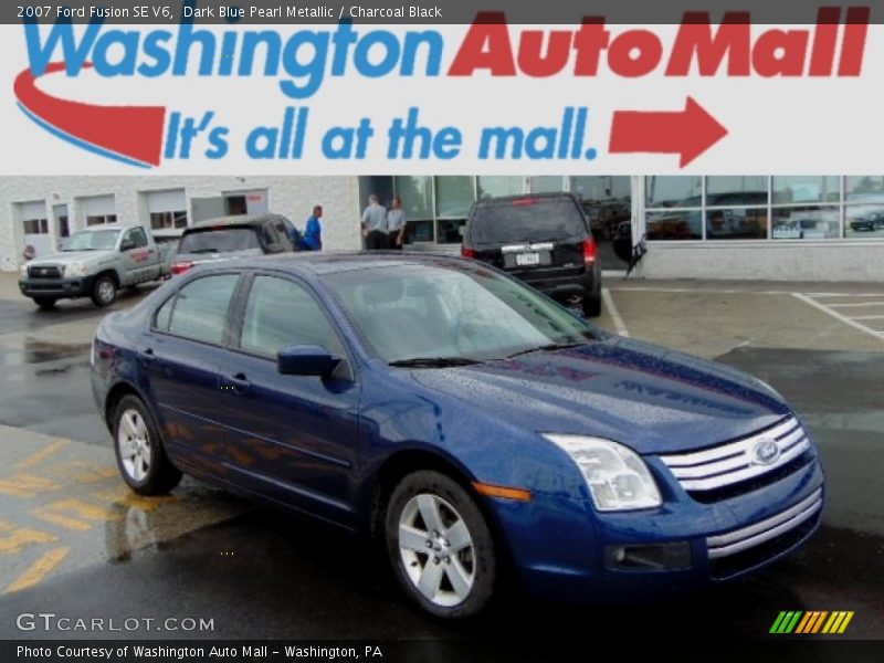 Dark Blue Pearl Metallic / Charcoal Black 2007 Ford Fusion SE V6