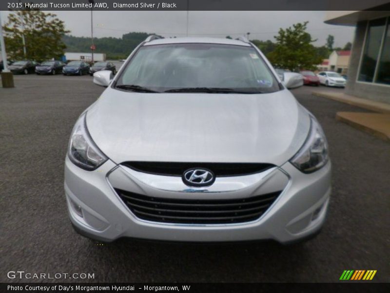 Diamond Silver / Black 2015 Hyundai Tucson Limited AWD