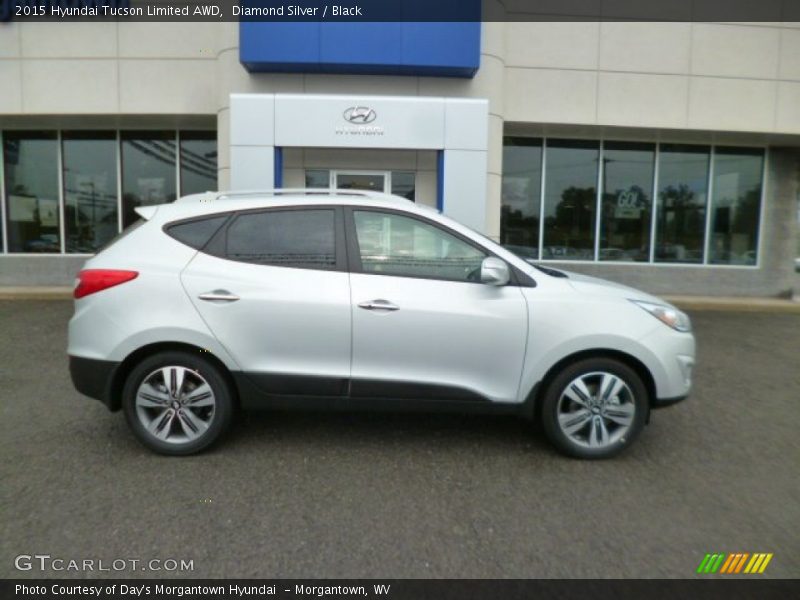 Diamond Silver / Black 2015 Hyundai Tucson Limited AWD