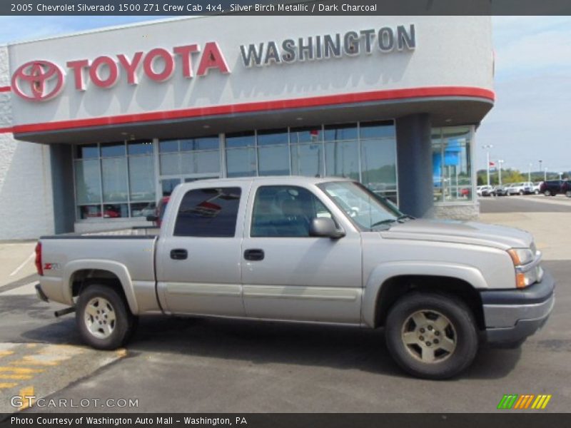 Silver Birch Metallic / Dark Charcoal 2005 Chevrolet Silverado 1500 Z71 Crew Cab 4x4