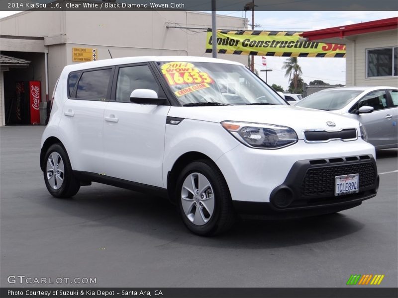 Clear White / Black Diamond Woven Cloth 2014 Kia Soul 1.6