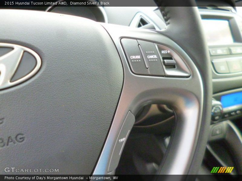 Diamond Silver / Black 2015 Hyundai Tucson Limited AWD